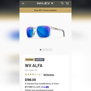 Wiley X Sunglasses WX ALFA Polarized Captivate